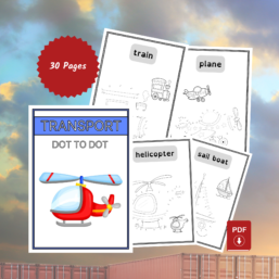 Vehicles Transport Dot to Dot Coloring Book