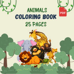 Cute Animals Coloring Book - Easy Resell