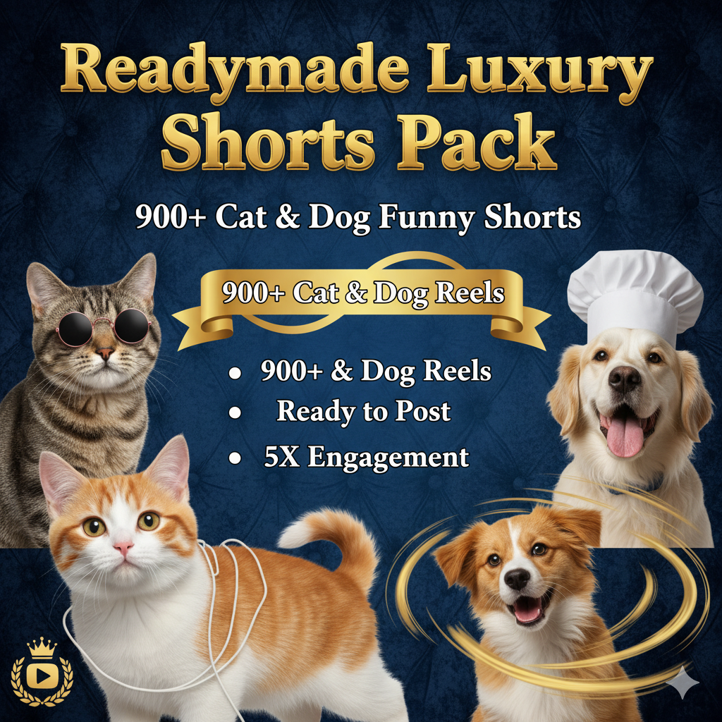 YouTube Earning Pack (AI Agent + Funny AI Cat and Dog Reels) 2 Funny AI Cat and Dog Reels